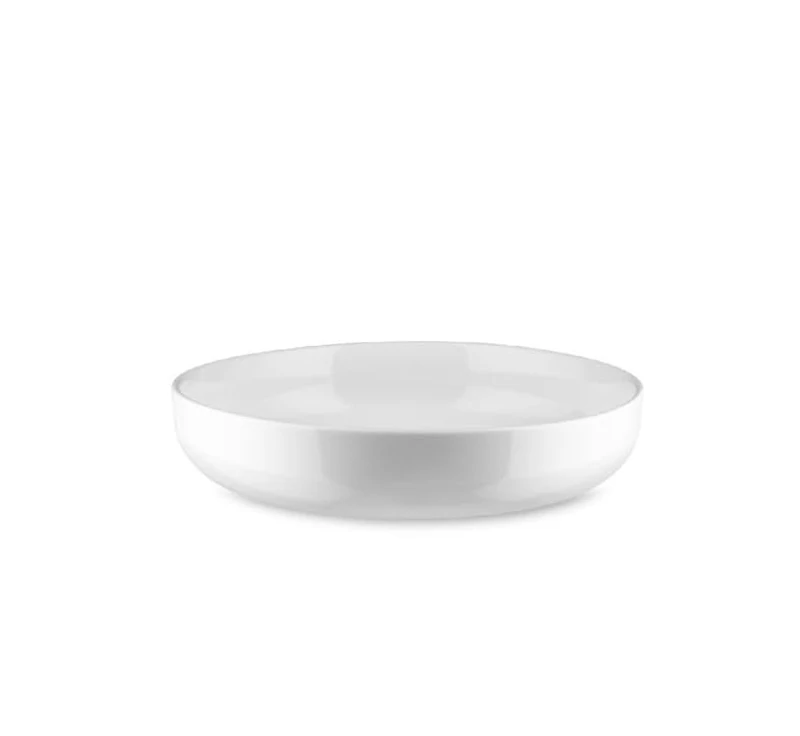 Alessi Itsumo NF07/2 - Designer Soup Plate, Everyday Use, Minimalist Aesthetic, in White Porcelain, Diameter 20 cm