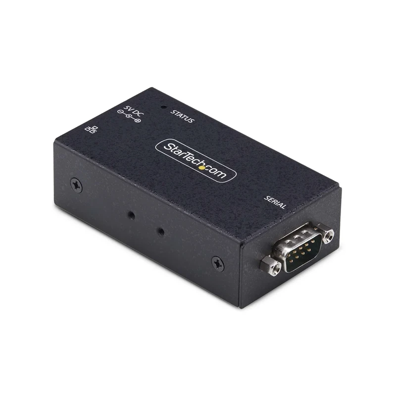 StarTech.com 1-Port Serial to Ethernet Adapter, IP Serial Device Server For Remote RS232 Devices, Wall/DIN Rail, LAN to DB9