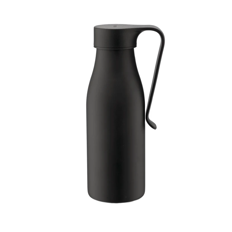 Alessi Away AST01 DG - Double Wall Thermo Insulated Bottle with Infuser and Filter, in Colored 18/10 Stainless Steel, 500 ml, Dark Grey