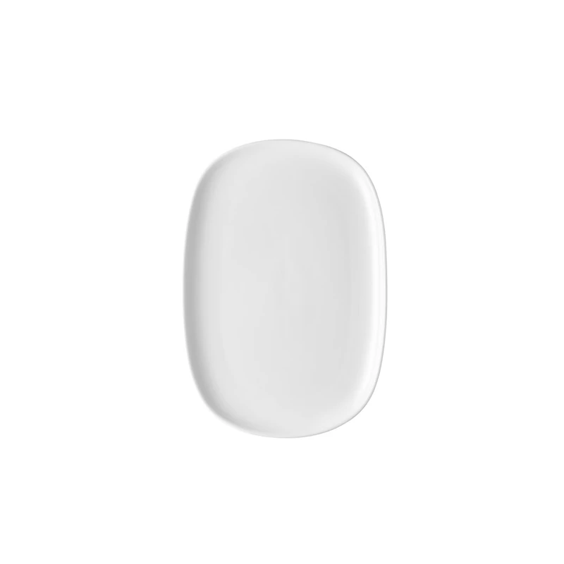 Alessi Itsumo NF07/22 36 - Designer Oval Serving Plate, Everyday Use, Minimalist Aesthetic, in White Porcelain