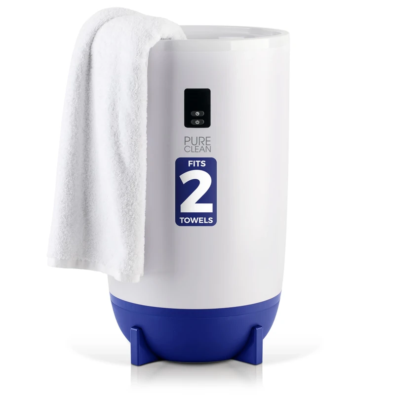 PURE CLEAN Towel Warmers Bucket, with Customized Fragrance for Spa and Bathroom, Luxury Towel Heater Gifts for Him & Her, Auto Shut Off, Fits 2 Large Towels, Blankets, Bathrobes, PJ's (Blue)