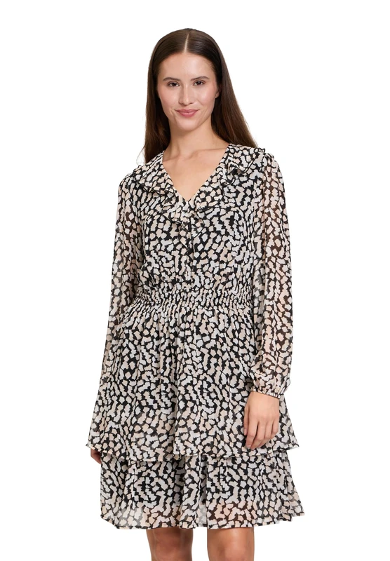 Cartoon Women's 1807/7127 Dress, Cream/Black, 8 - Image 1