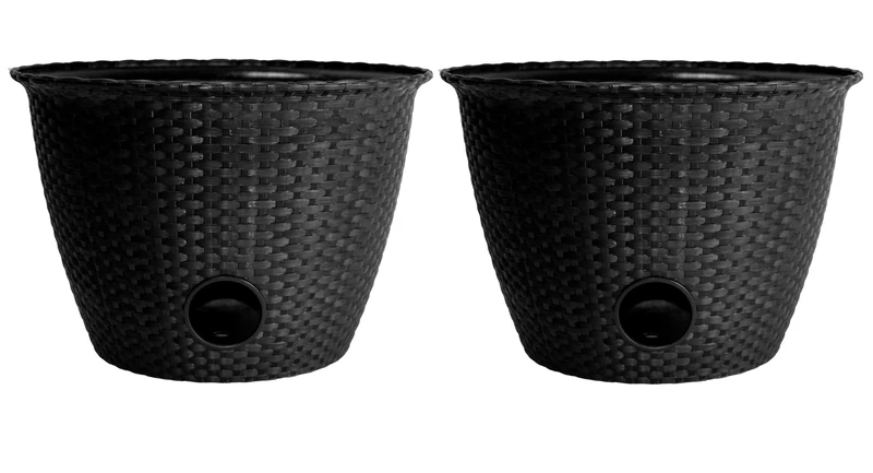 The HC Companies Hose Pot, Black, 18"