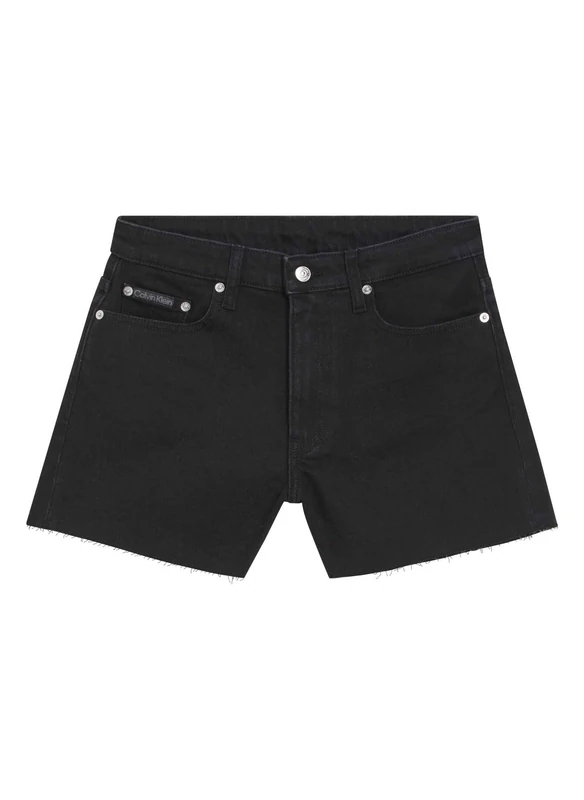 Calvin Klein Women’s Mom Fit Denim Shorts, Black (Denim Black), 30W