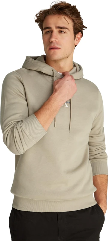Calvin Klein Men Hoodie, Beige (Aluminum), 3XL