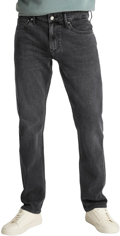 Calvin Klein Men’s Slim Jeans with Stretch, Black (Denim Black), 30W/31L