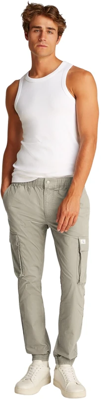 Calvin Klein Men’s Skinny Fit Cargo Trousers, Beige (Laurel Oak), 38W