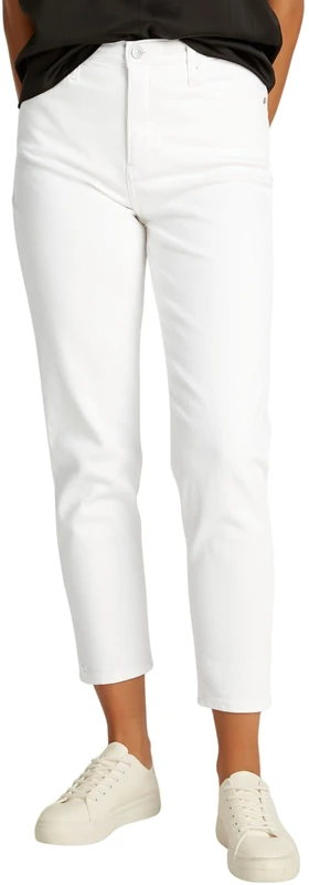 Calvin Klein Women’s Ankle Grazer Mom Jeans, Blue (Denim Light), 28W/24L