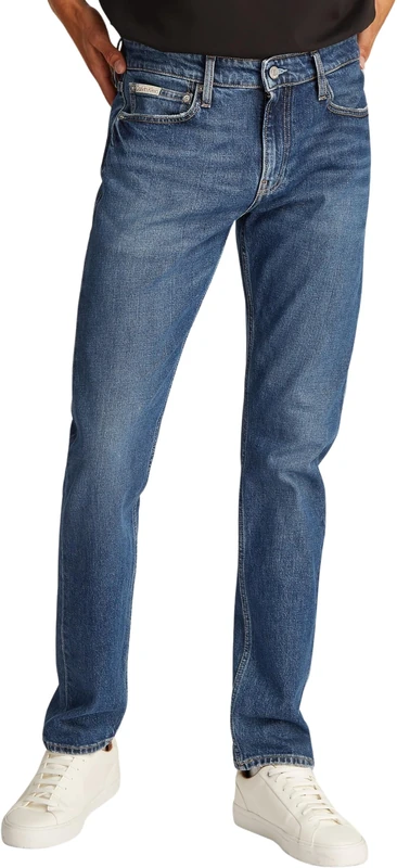 Calvin Klein Men’s Slim Jeans with Stretch, Blue (Denim Medium), 32W/29L