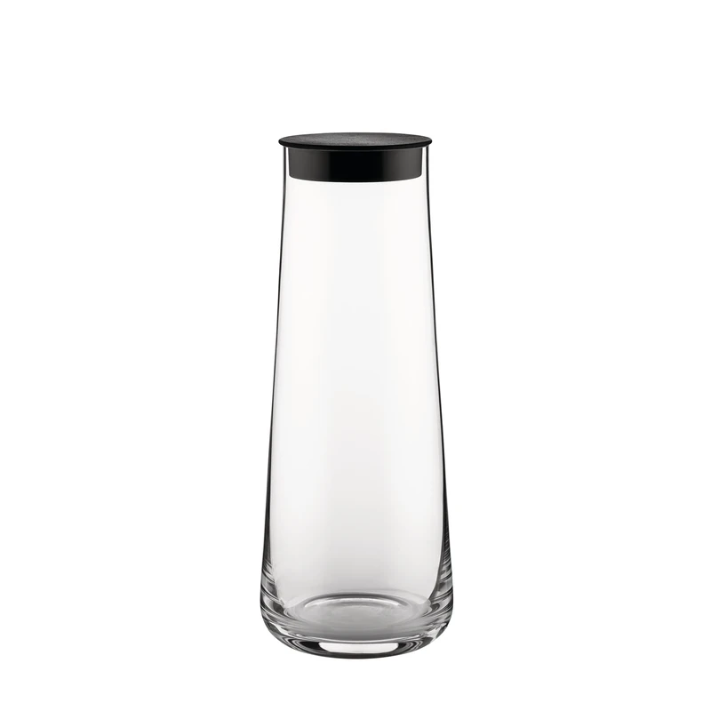 Alessi Eugenia NF09/3100 - Designer Carafe with Silicone Stopper, Minimalist Aesthetic, in Crystal Glass, 110 cl
