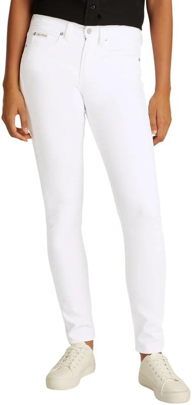 Calvin Klein Women’s Mid Rise Skinny Fit Jeans, Blue (Denim Light), 27W/34L