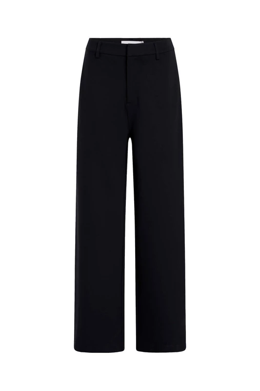 Calvin Klein Women’s Milano Wide Leg Trousers, Black (Ck Black), XXS