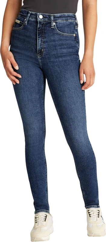 Calvin Klein Women’s High Rise Skinny Fit Jeans, Blue (Denim Dark), 24W/30L