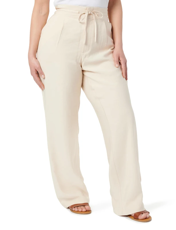 Calvin Klein CK Jeans Women's ECOVERO Relaxed Straight Pant J20J225339, Beige (Brazilian Sand), 24W - Image 1
