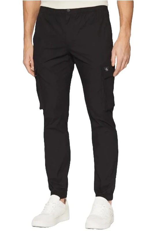 Calvin Klein Men’s Skinny Fit Cargo Trousers, Black (Ck Black), 33W