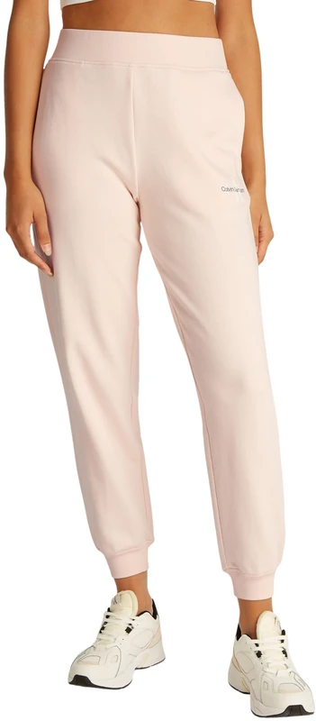 Calvin Klein Women's Monologo Jogging Bottoms with Elasticated Waistband, Pink (Silver Peony), XXL