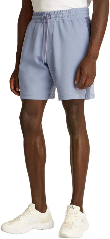 Calvin Klein Men’s Logo Tape Relaxed Fit Sweat Shorts, Blue (Tempest), XL