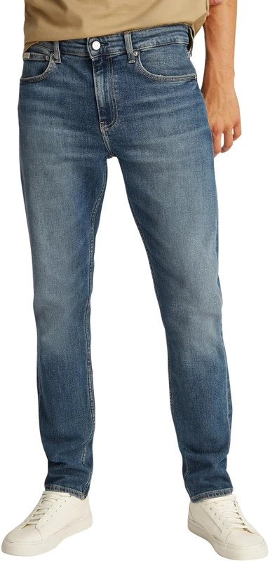 Calvin Klein Men’s Slim Taper Jeans with Stretch, Blue (Denim Dark), 32W/29L