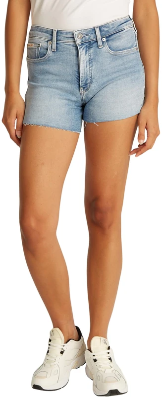 Calvin Klein Women’s Mid Rise Denim Shorts, Blue (Denim Light), 24W