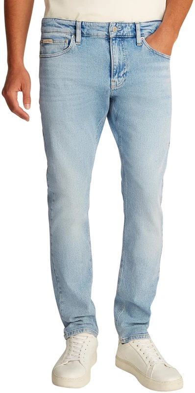 Calvin Klein Men’s Slim Jeans with Stretch, Blue (Denim Light), 34W/30L