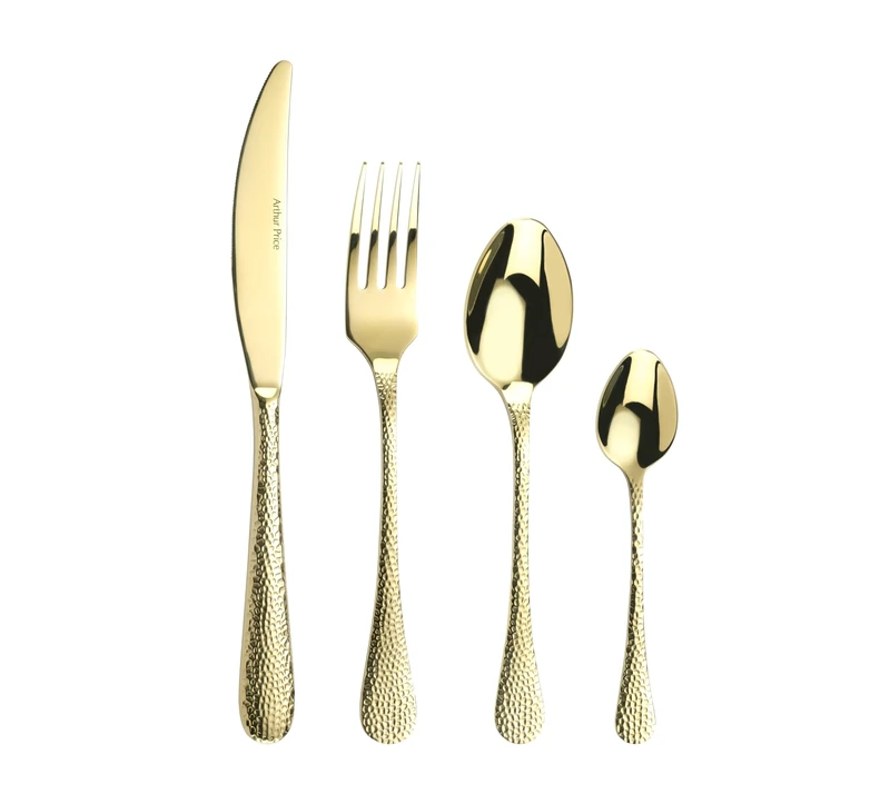 Champagne Avalon 16 Piece Cutlery Set, Gold