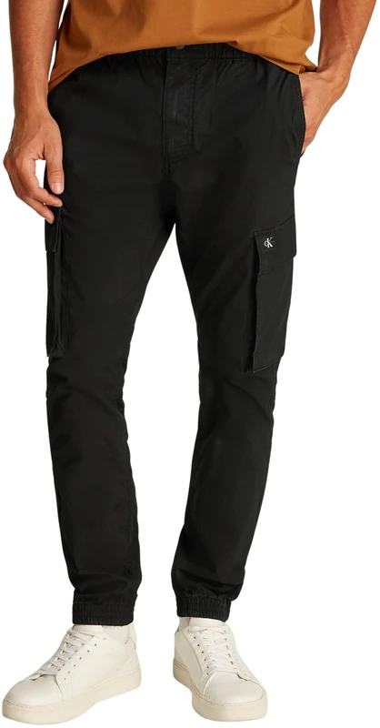 Calvin Klein Men’s Skinny Fit Cargo Trousers, Black (Ck Black), 34W