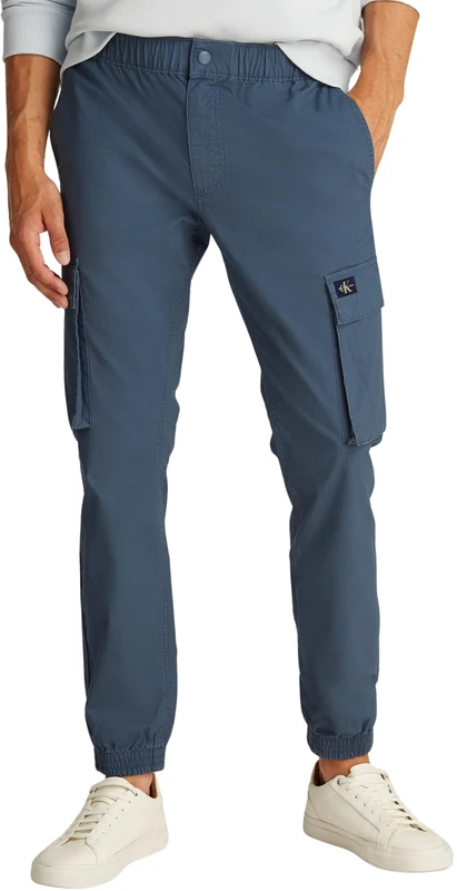 Calvin Klein Men’s Skinny Fit Cargo Trousers, Blue (Vintage Indigo), 29W