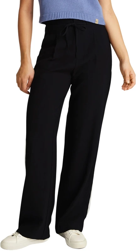 Calvin Klein Women’s EcoVero Relaxed Straight Trousers with Waist Belt, Black (Ck Black), 28W