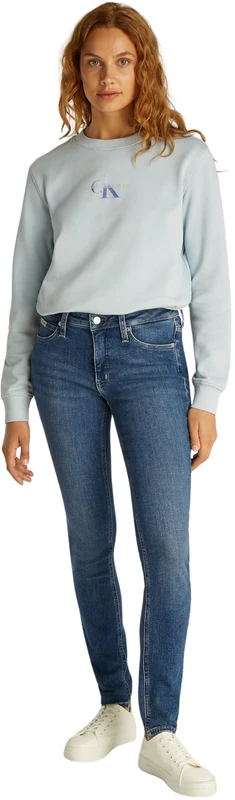 Calvin Klein Women’s Mid Rise Skinny Fit Jeans, Blue (Denim Medium), 34W/27L