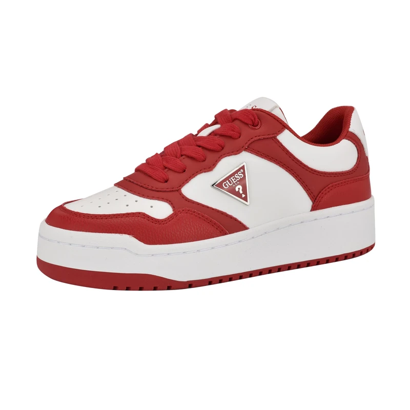 GUESS Women's Miram Sneaker, Red/White 610, 6.5 UK - Image 1