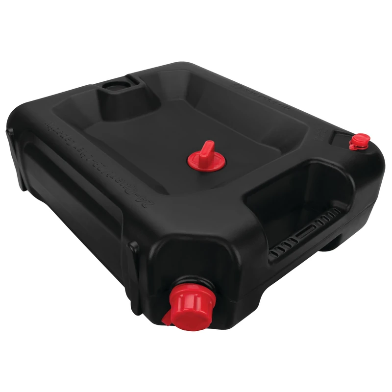 PERFORMANCE TOOL W4076 24-Quart Oil Drain Container, Deep Drain Well, Integrated Handles, Sealing Rubber Gaskets, Black