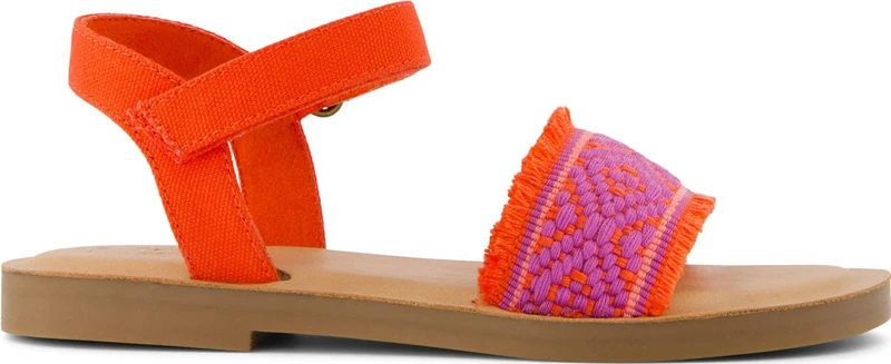 TOMS Girls Remi Wedge Sandal, Red, 2 UK