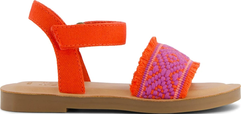 TOMS Girls Remi Wedge Sandal, Red, 5 UK