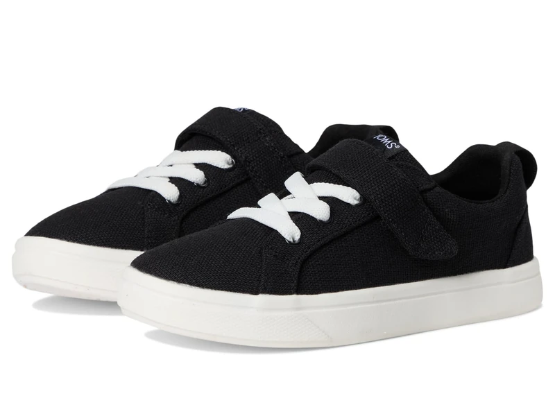 TOMS Men's Casual Sneakers - Ultimate Comfort & Secure Fit with Elastic Laces & Adjustable Strap Black