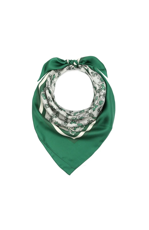 COACH Women's Horse & Carriage Printed Silk Square Scarf, Ivy, One Size - Image 1