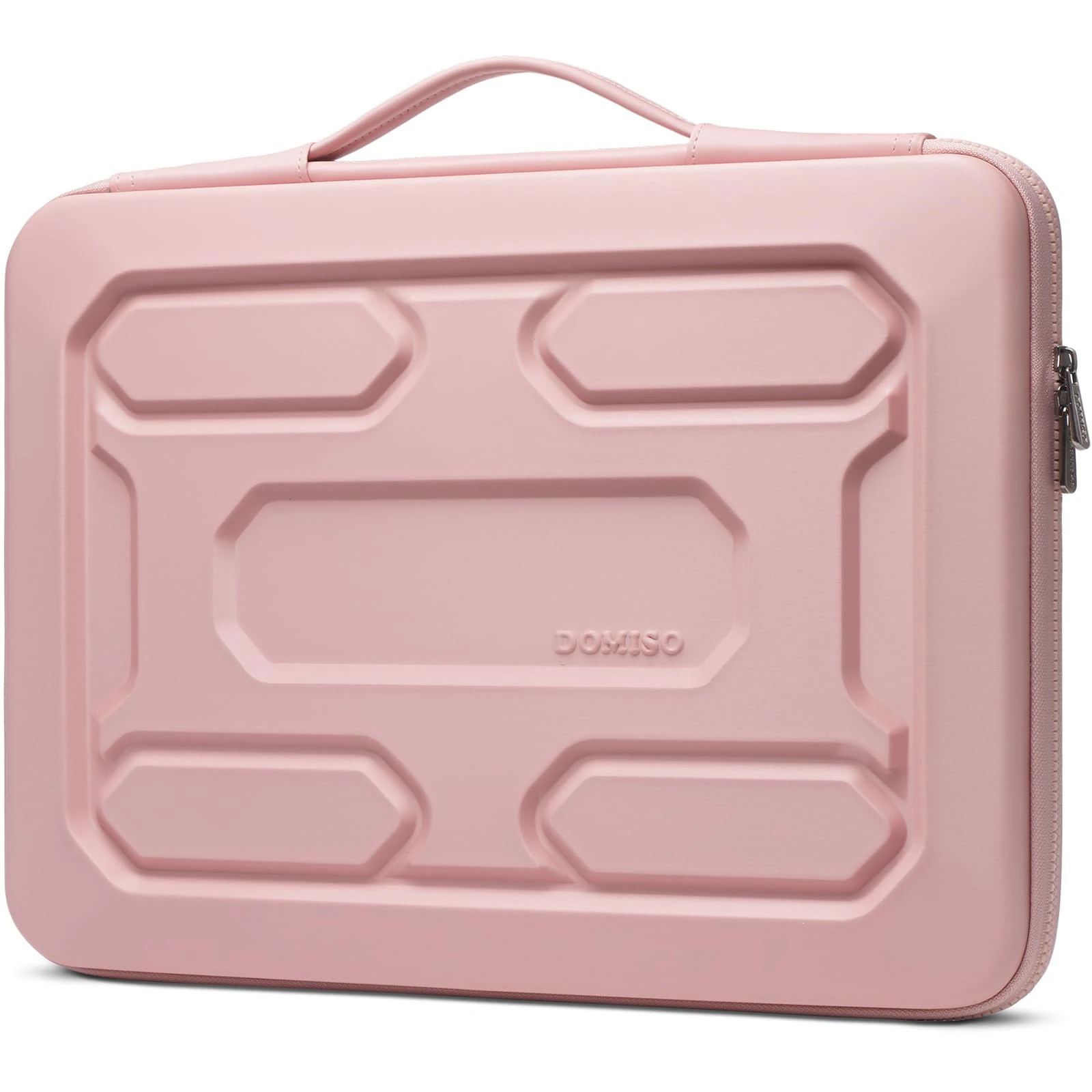 DOMISO 13.3 inch Laptop Sleeve with Handle Shockproof Waterproof EVA Protective Case for 13-13.3 inch Notebooks/13" MacBook Air/MacBook Pro Retina/Dell XPS 13/ASUS/HP, Pink
