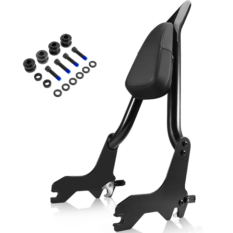 kekykm 2018-2025 Rear Passenger Backrest Sissy Bar For Harley Softail FXLR FXLRS FXLRST FXRST FLSB Low Rider Sport Glide, 26" Tall Quick Release Pointed Sissy Bar w/Docking kit