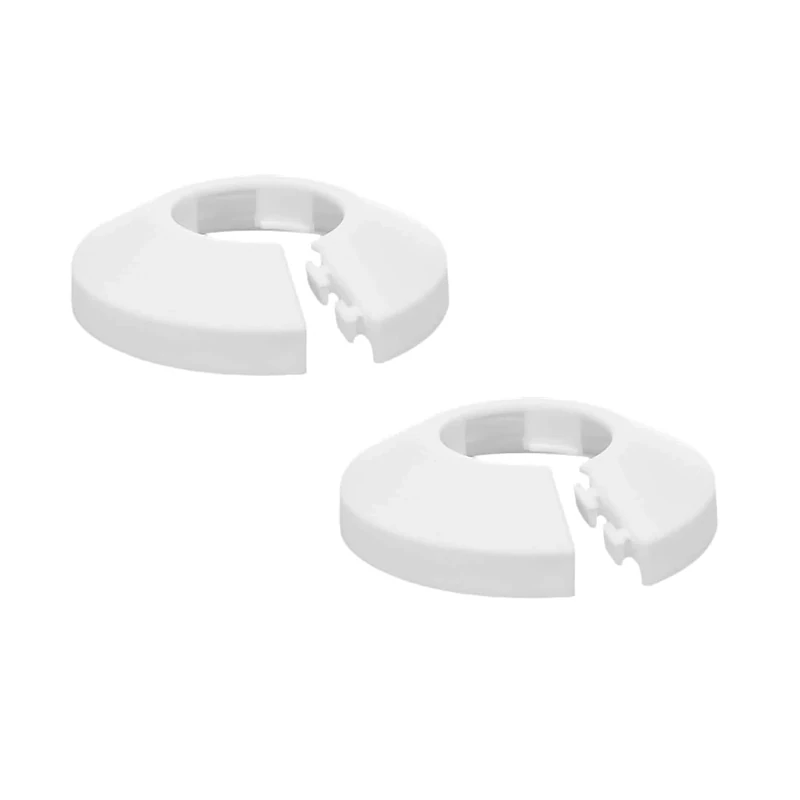 LICQIC 2 Pcs White Radiator Pipe Cover, Radiator Ring for 15 mm Diameter Pipe Trim