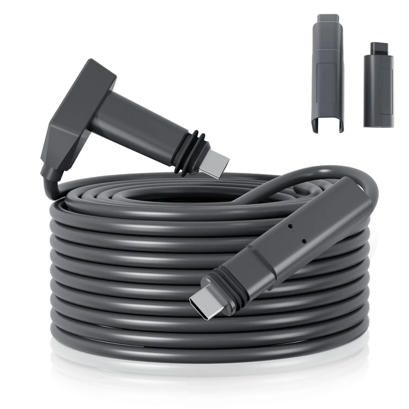 BarBaren for Starlink Cable 75FT/23M fit for Starlink Actuated Gen 2, Starlink Replacement Cable for Starlink Satellite V2 with Waterproof End Caps Starlink Accessories, Gray(75 FT/23 M)