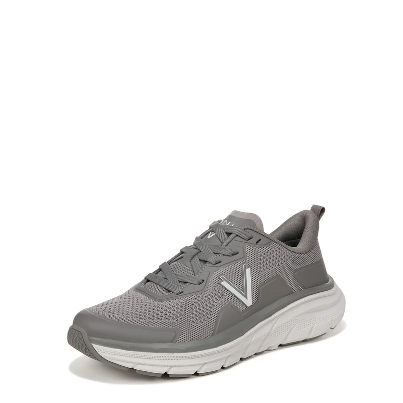 Vionic Men's Mwalk Max Walking, Charcoal Grey Mesh Fabric, 11.5 UK Wide