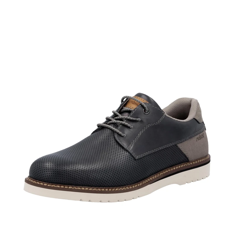 Rieker Men's 04551 Loafer, Blue, 9 UK