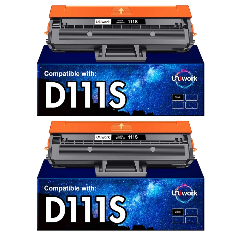 Uniwork D111L D111S Compatible Toner Cartridge Replacement for Samsung MLT-D111S, Balck, 1 Pack