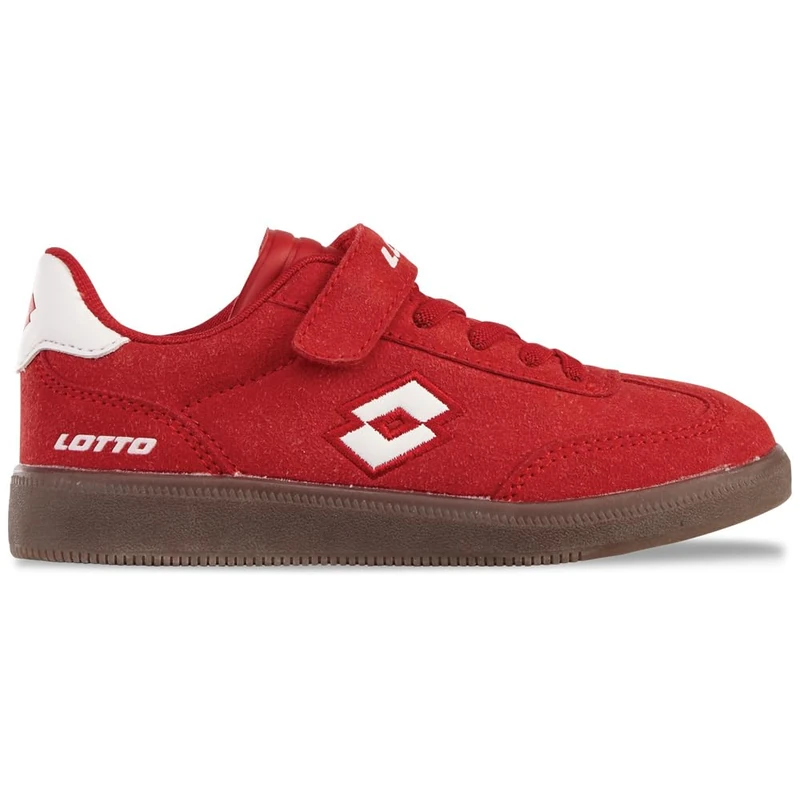 LOTTO Unisex Kid's Vintal Sc K Sneaker, Red White, 2.5 UK Child