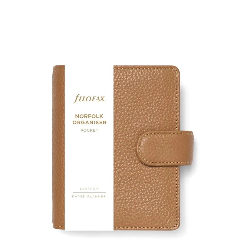 Filofax Pocket Norfolk Organiser - almond