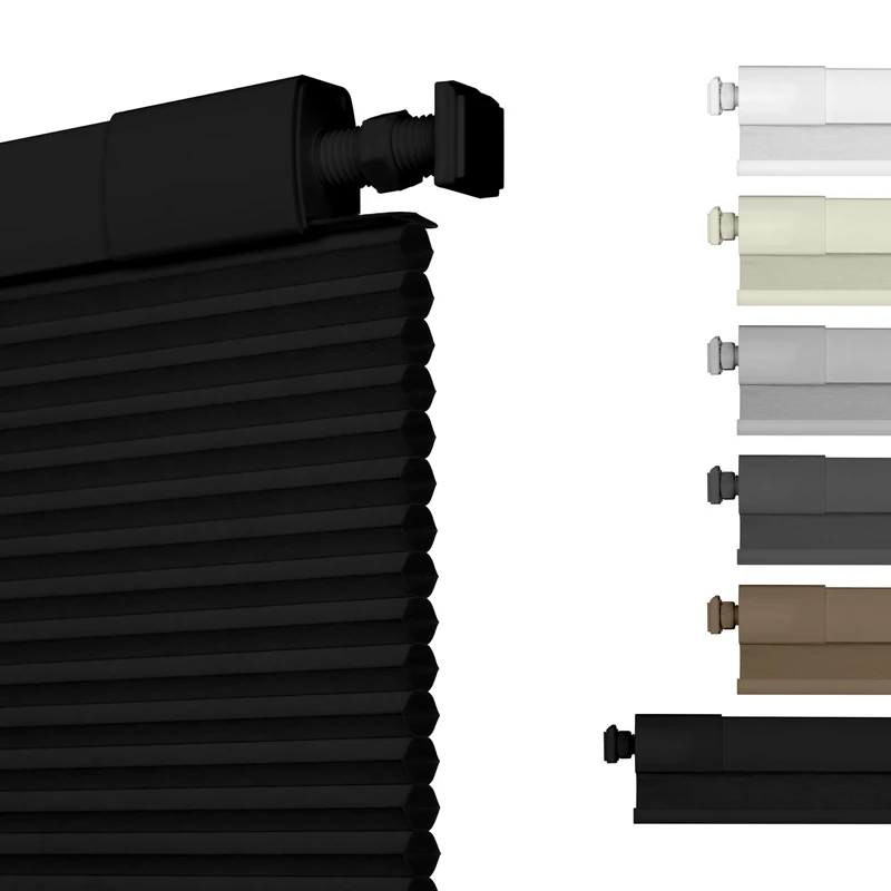 HOTSOON Blackout Cellular Shades Cordless No Tools No Drill Windows Blinds Easy to Install Thermal Insulated Noise Reduction Honeycomb Shades for Home,Blackout-Black,25" W x 78" H