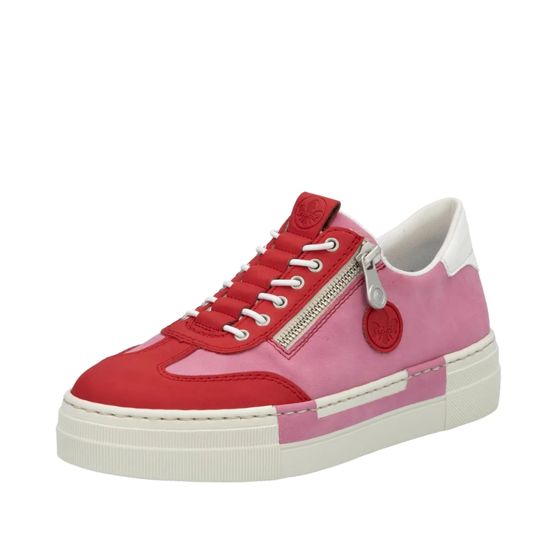 Rieker Women's Lace-Up Shoes in Red Combination, Red 31, 7.5 UK