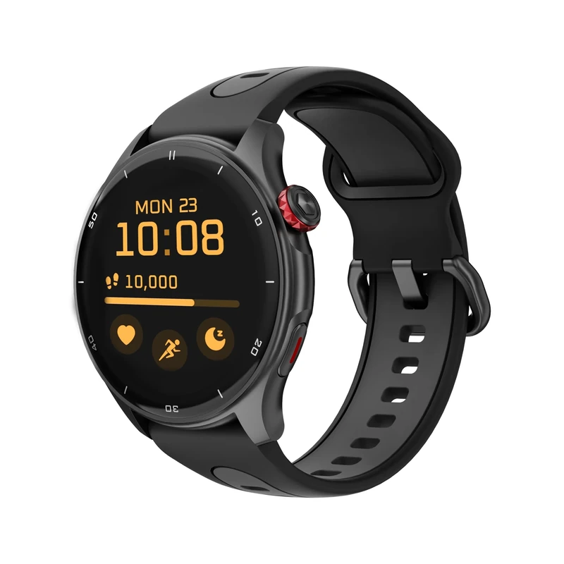 myPhone Watch Adventure Black Smartwatch, large 360 mAh battery, up to 14 days on a single charge, 1.43-inch display, GPS, 50 sports modes, SOS button, compass, waterproof, Bluetooth.