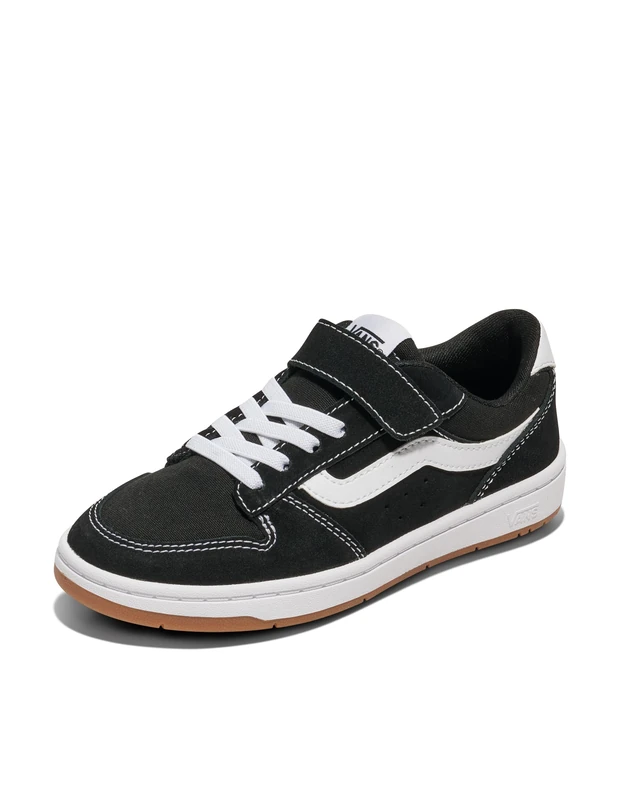 Vans Ryland Sneaker, Suede Canvas Black White, 4 UK Child