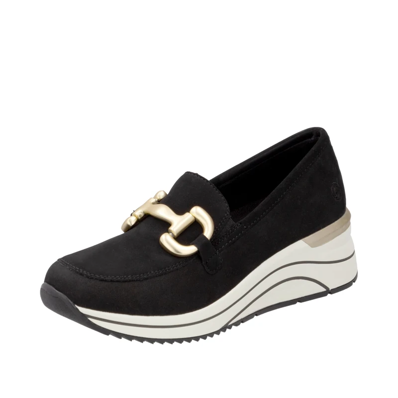 Remonte Women's D0T12 Loafer, Black, 5 UK