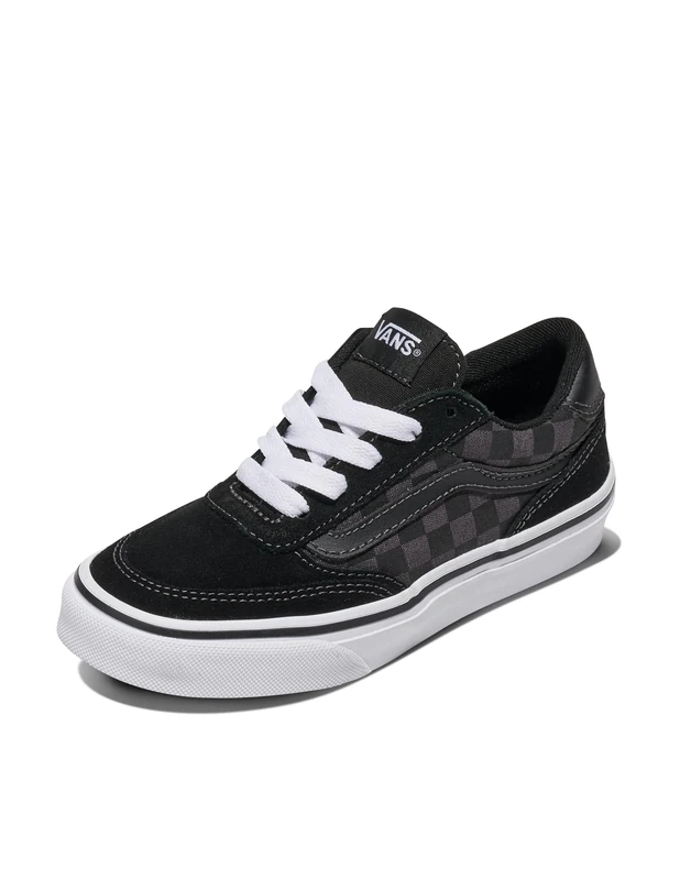 Vans Brooklyn Ls Sneaker, Checkerboard Black Asphalt, 10 UK Child